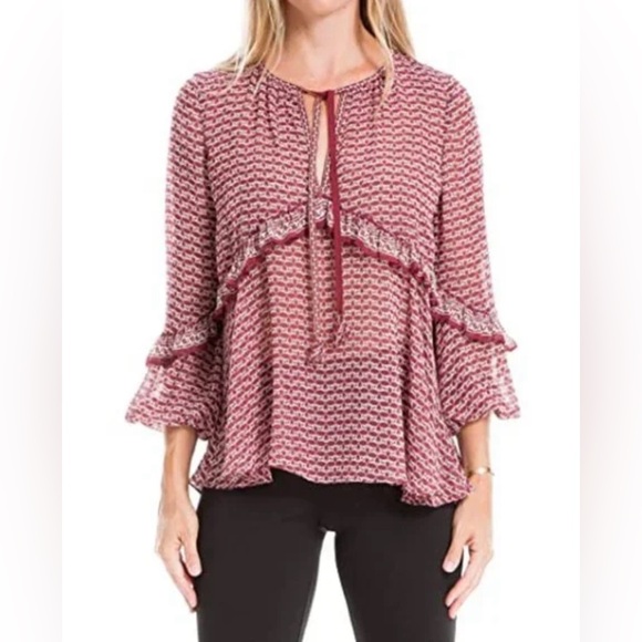 XL Max Studio Boho Ruffle Blouse - Picture 1 of 5